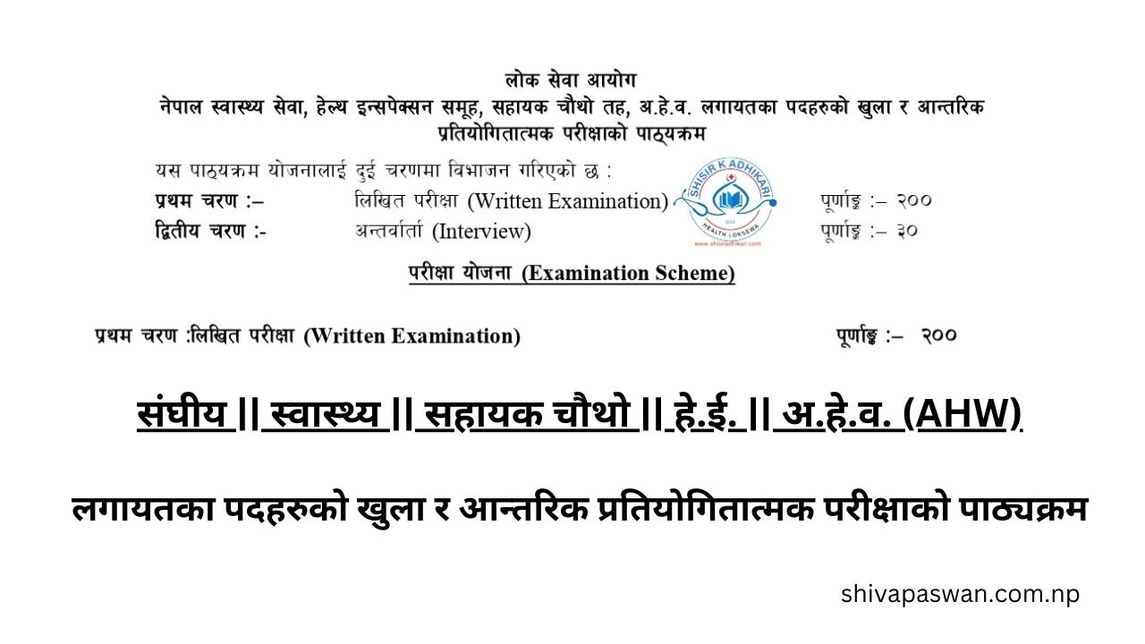Federal health Assistant Fourth Hey.E. A.H.W. AHW 1