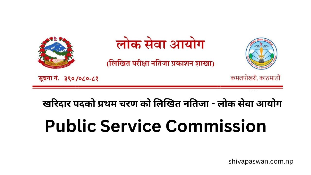 Written Result of First Stage of Kharidar Posts Public Service Commission 1