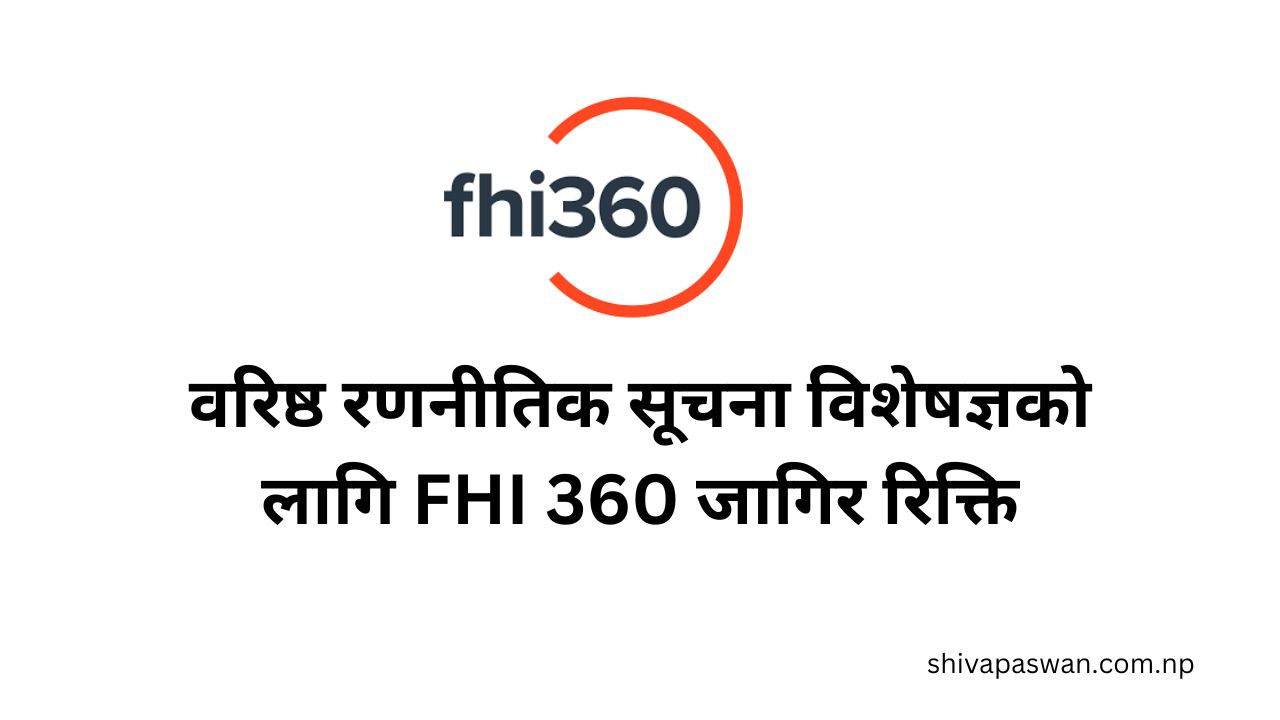 FHI 360 Job Vacancy for Senior Strategic Information Specialist 1