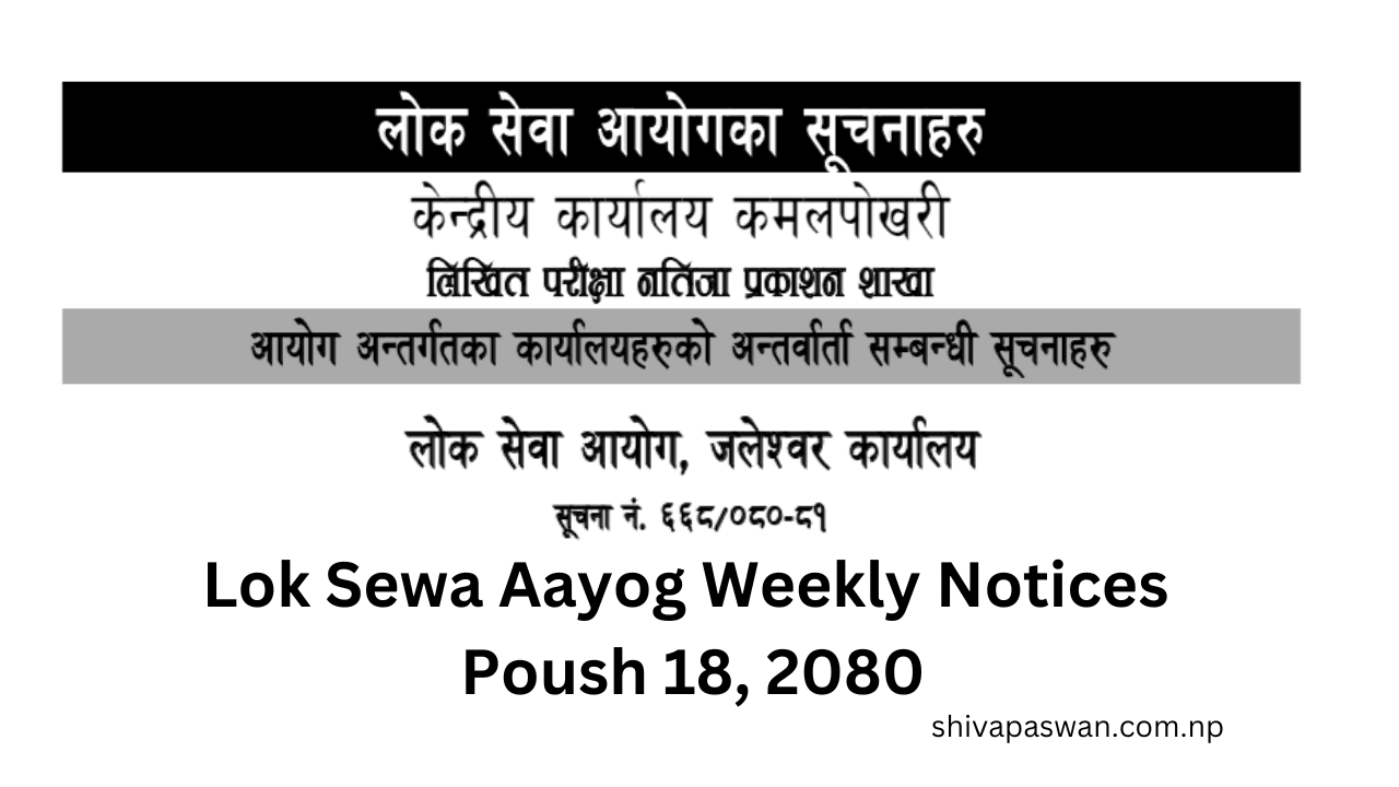 Lok Sewa Aayog Weekly Notices Poush 18 2080 1