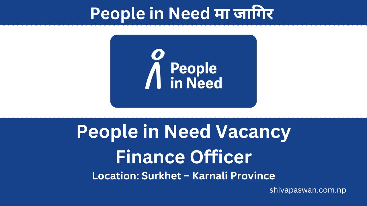 People in Need Vacancy For Finance Officer