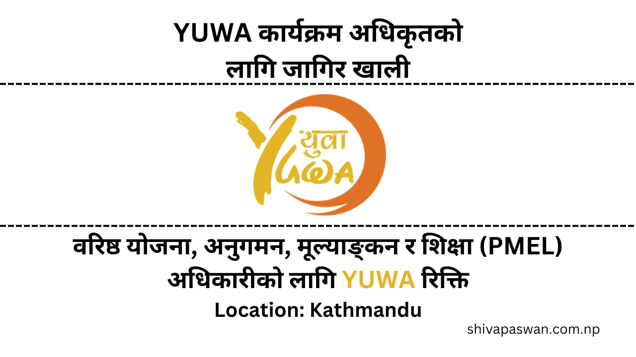 YUWA Vacancy For Senior Planning, Monitoring, Evaluation and Learning (PMEL) Officer