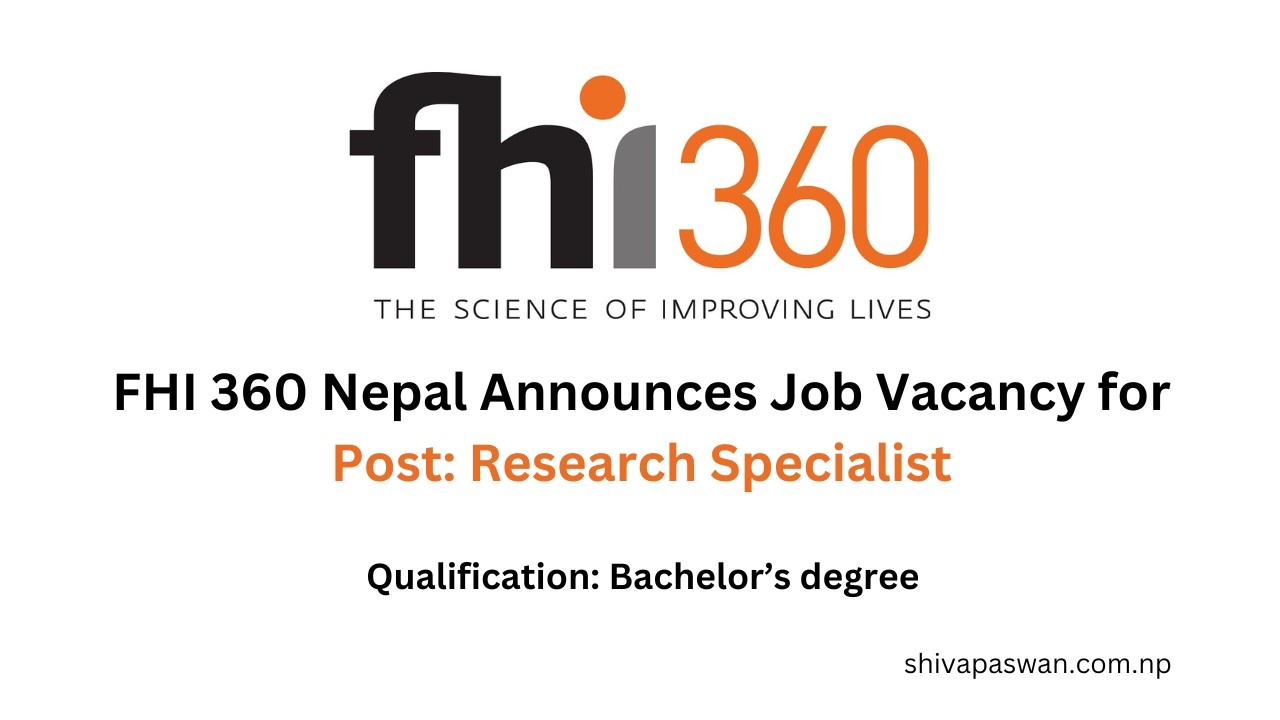 FHI 360 Announces Vacancy for Research Specialist 1 FHI360AnnouncesVacancyforResearchSpecialis 1