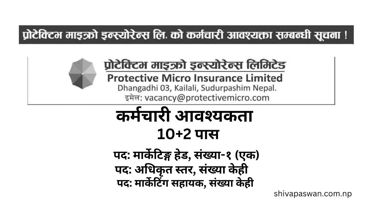 Protective Micro Insurance Limited Job Vacancy for Various Positions 1