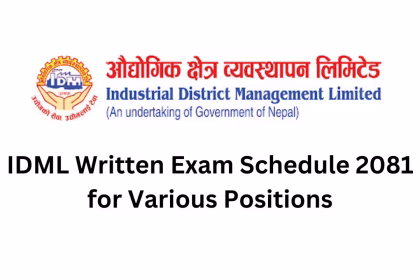 IDML Written Exam Schedule 2081 for Various Positions