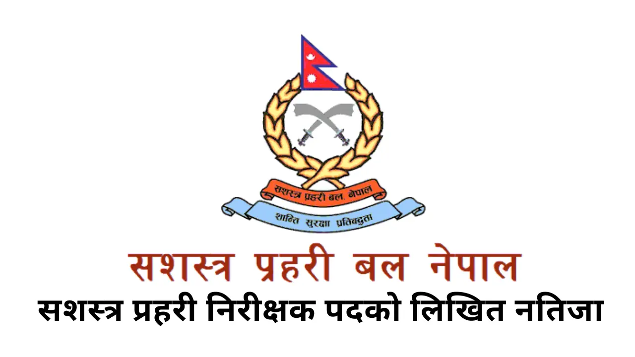 APF Armed Police Force Written Exam Result 2082