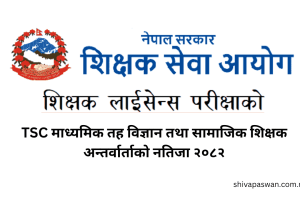 TSC Secondary Level Final Interview Result 2082