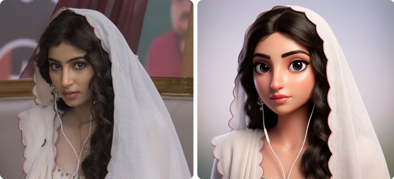 Turn Your Photo Into Pixar Character in Seconds Sara Arjun